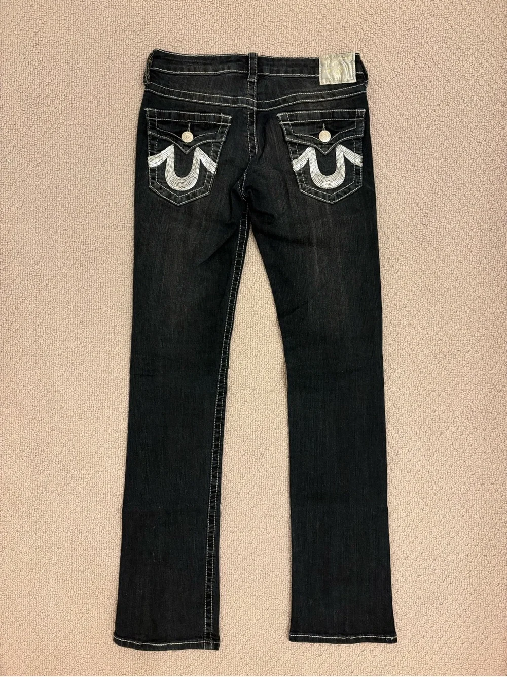 True Religion Black Wash Straight Leg Jeans - Picture 2 of 2